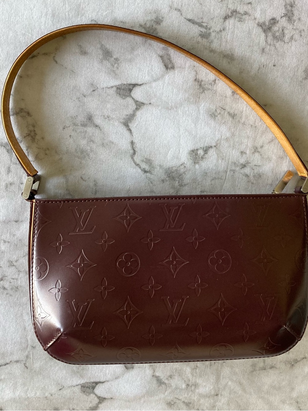 Louis Vuitton monogram vernis mat fowler vintage shoulder bag